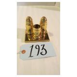 EXTREMELY HEAVY CHASE BRASS S & P SET SEE DESC