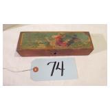 ANTIQUE WOOD PENCIL BOX