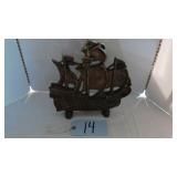 VINTAGE CAST IRON HEAVY SHIP DOORSTOP #205