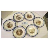 VINTAGE COLONIAL CO. PLATES-A FEW ARE CHIPPED