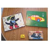 Vintage Wood Puzzles & Dominoes