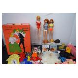 1960's Barbie Dolls In Trunk w/ Lots Of Black Tag