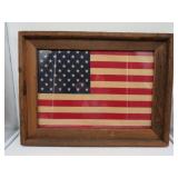 Nice US Flag in Rustic Barnwood Frame - 20x15'