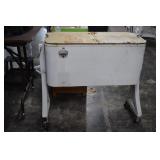 Metal Rolling Ice Chest, Does Have Some Rust