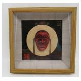 Vintage Korean Hahoe Mask - Framed - 7x7'