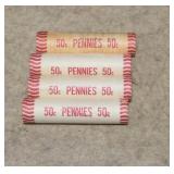 Four Rolls of 1973D Pennies