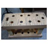 Wood Tool Organizer, Good For Garden Tools Too