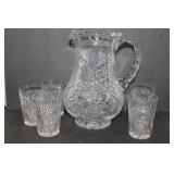 Beautiful Cut Crystal Beverage Set