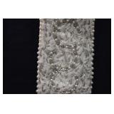 32' Hand Beaded/Sewn, Rhinestone & Pearl Sash
