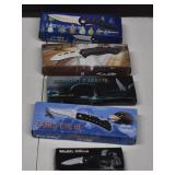 Five  New In Box  Frost Cutlery Pocket Knifes