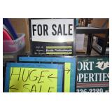 Four Metal Frame Sign Holders