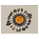 Unusual Intaglio Brooch w/ Stick Pin Accents