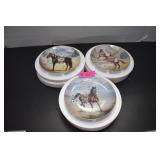 Three 'War Ponies of the Plains' Collector Plates