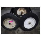 Three Lawn Tractor Rims (Tires Are No Good)
