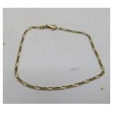 14K Gold 7.5' Figaro Bracelet - 1.94gr