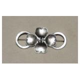 Hand Made Sterling Dogwood Flower Brooch