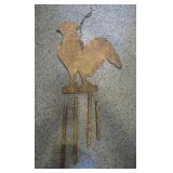 Vintage 21' Rustic Metal Chicken Windchime