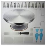 NEW 22pc Cake Decorating Supplies Kit w/Stand, Tip