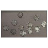 (11) Buffalo Nickels 1935-1937 Mix
