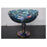 Vtg. IndianaGlass, Carnival Glass Pedestal Bowl