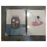 Two NEW 'Spaceman' Kids Wall Art - 15x11'
