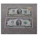 1976 $2 Federal Reserve Note 1st Day Issue & 2017