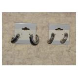 Two Pair of Sterling Brighton Half Hoop Earrings