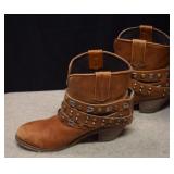 Used Circle G Leather Studded Half Boots  10M