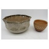 Two Handmade Pottery Pieces - NOTE