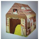 NIB Kids Farmhouse Play Tent w/Mat LED Star Lights