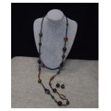 Boho Beaded Necklace & Earrings