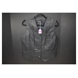 Leather Harley Davidson Vest With Patches Size L