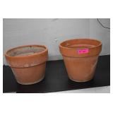 Two Large Terra Cotta Flower Pots