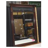 Cherry Wood Color Wall Mirror