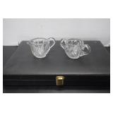 Cut Crystal Cream & Sugar & Flatware Box
