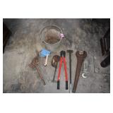 Bolt Cutters, Service Wrench, Metal Bucket & More