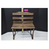 Wood And Metal Doll Park Bench