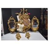 Vtg. Five Piece Wall Decor *Note*