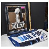 Super Bowl XLV Framed Mirror And Dak Blanket