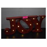 Lighted Metal Joy Sign. Works