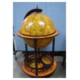 Unique Old World Globe w/ Hidden Bar (On Wheels)