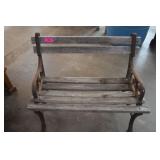 Children's Wood & Metal Park Bench