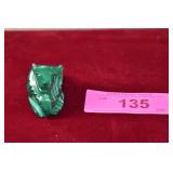 Carved Malachite Lion 2' Long
