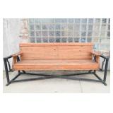 8 Foot Wood & Metal Glider Swing,Very Well Made!