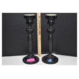 Two Fifteen Inch Heavy Candlesticks
