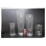 Glass Vases,Two Are Very Large