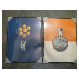 Two NEW 'Spaceman' Kids Wall Art - 15x11'