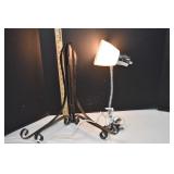 Clamp On Adjustable Lamp & Large Easel