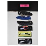 Six Frost Cutlery Pocket Knifes 3 New With Box &