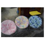 Three Folding Kid's Chairs